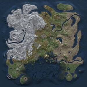 Thumbnail Rust Map: Procedural Map, Size: 4500, Seed: 831588347, 16 Monuments