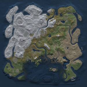 Thumbnail Rust Map: Procedural Map, Size: 4500, Seed: 423701550, 16 Monuments