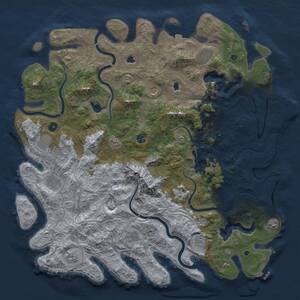 Thumbnail Rust Map: Procedural Map, Size: 5000, Seed: 1367498510, 16 Monuments