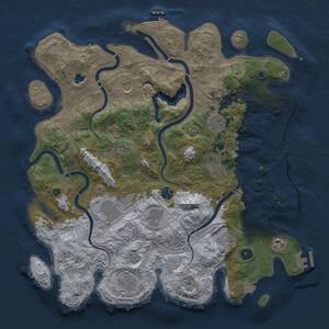 Thumbnail Rust Map: Procedural Map, Size: 4250, Seed: 1008601433, 17 Monuments