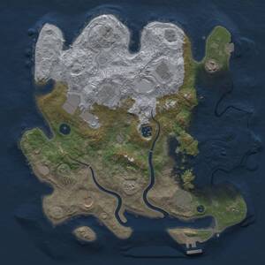 Thumbnail Rust Map: Procedural Map, Size: 3600, Seed: 50002, 15 Monuments
