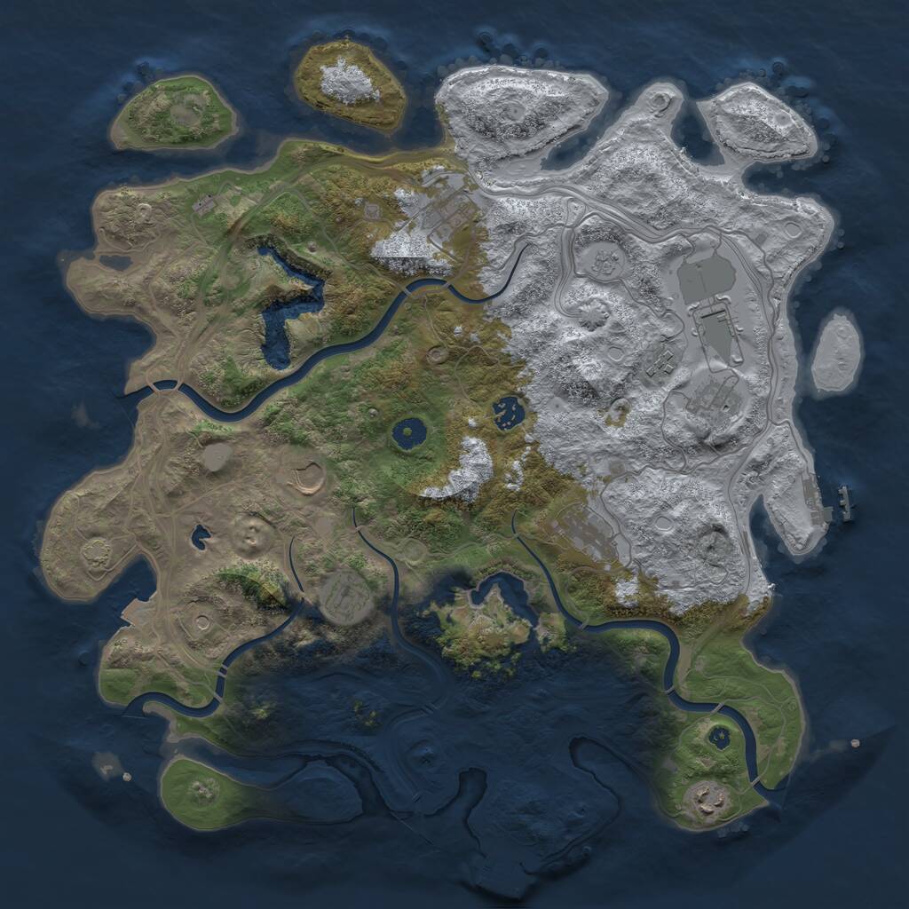 Rust Map: Procedural Map, Size: 4250, Seed: 633351069, 15 Monuments