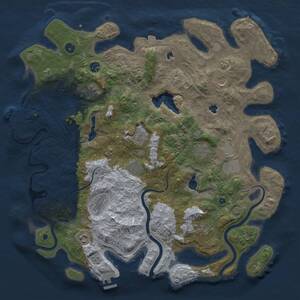 Thumbnail Rust Map: Procedural Map, Size: 4544, Seed: 8038242, 16 Monuments