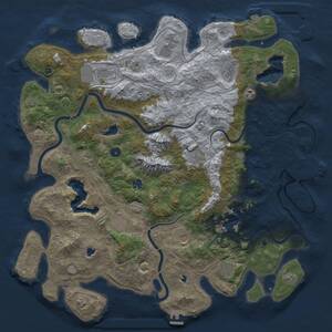 Thumbnail Rust Map: Procedural Map, Size: 5000, Seed: 234864153, 17 Monuments