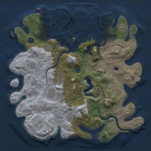 Thumbnail Rust Map: Procedural Map, Size: 4000, Seed: 205403725, 16 Monuments