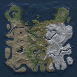 Thumbnail Rust Map: Procedural Map, Size: 4500, Seed: 241, 15 Monuments