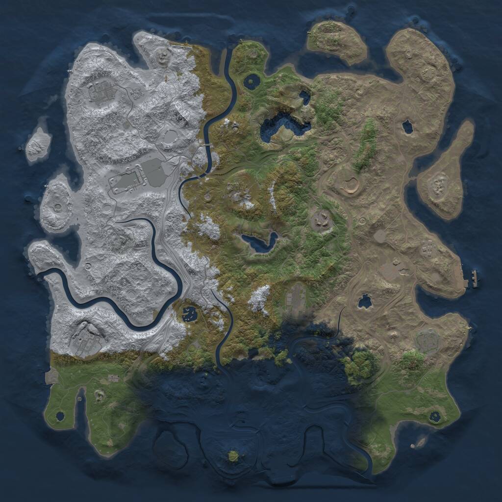 Rust Map: Procedural Map, Size: 4750, Seed: 5092025, 17 Monuments