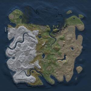 Thumbnail Rust Map: Procedural Map, Size: 4250, Seed: 1735841515, 17 Monuments