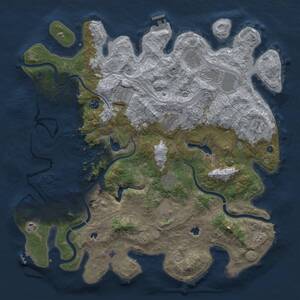 Thumbnail Rust Map: Procedural Map, Size: 4500, Seed: 1779662869, 16 Monuments