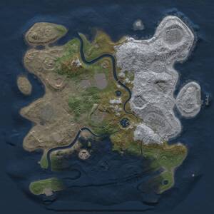 Thumbnail Rust Map: Procedural Map, Size: 3500, Seed: 735439046, 15 Monuments