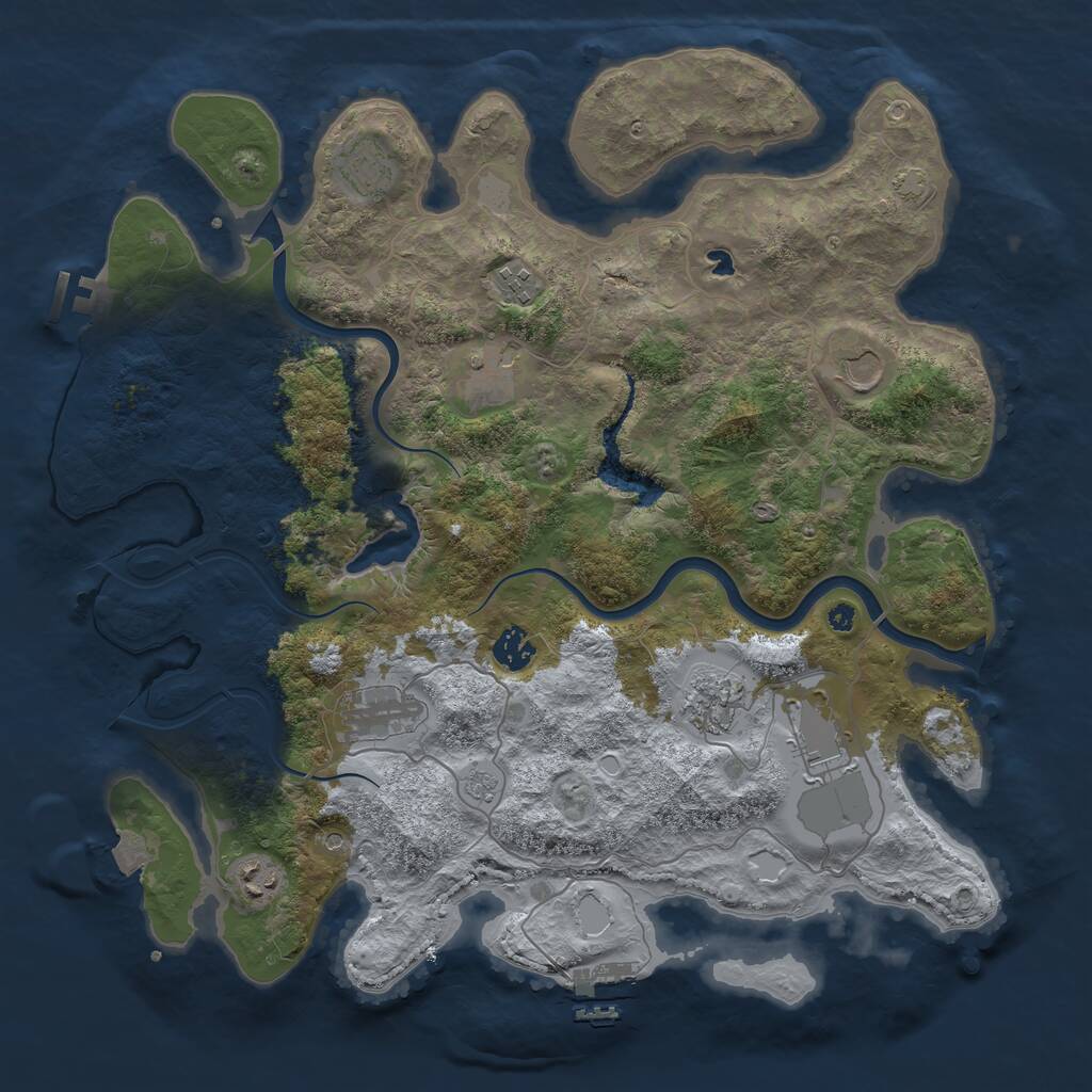 Rust Map: Procedural Map, Size: 4000, Seed: 1548976017, 15 Monuments