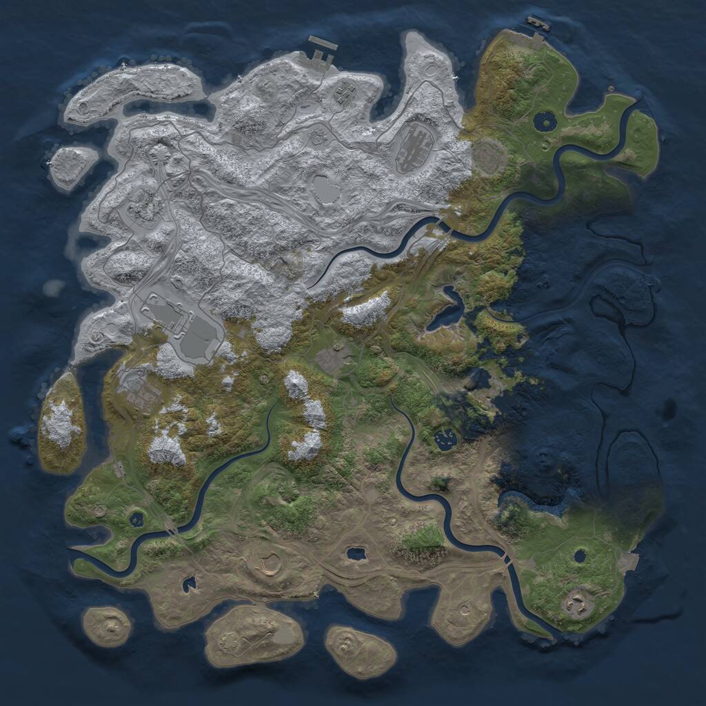 Rust Map: Procedural Map, Size: 4750, Seed: 858817039, 17 Monuments