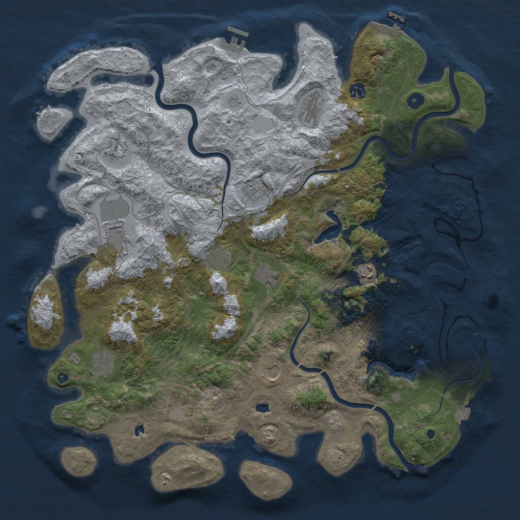 Rust Map: Procedural Map, Size: 4750, Seed: 858817039, 17 Monuments