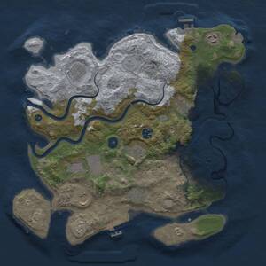 Thumbnail Rust Map: Procedural Map, Size: 3700, Seed: 1026757838, 15 Monuments