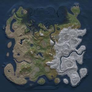 Thumbnail Rust Map: Procedural Map, Size: 4500, Seed: 658356, 16 Monuments