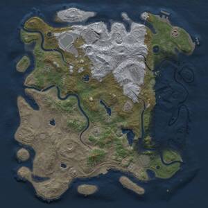 Thumbnail Rust Map: Procedural Map, Size: 4500, Seed: 942915812, 16 Monuments