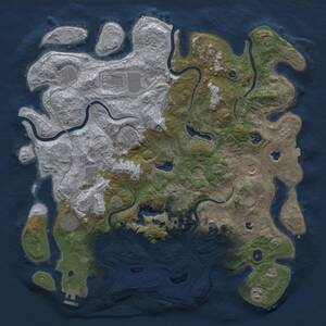 Thumbnail Rust Map: Procedural Map, Size: 4500, Seed: 505732844, 16 Monuments
