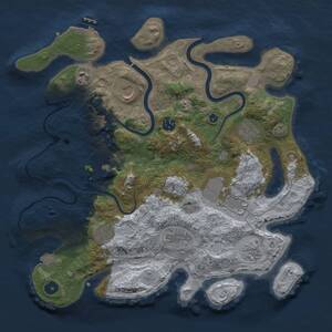Thumbnail Rust Map: Procedural Map, Size: 3750, Seed: 76588289, 15 Monuments