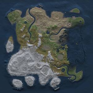 Thumbnail Rust Map: Procedural Map, Size: 3750, Seed: 1514598, 15 Monuments