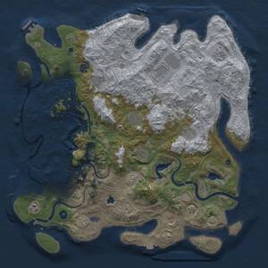 Thumbnail Rust Map: Procedural Map, Size: 4500, Seed: 268004587, 16 Monuments