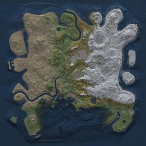 Thumbnail Rust Map: Procedural Map, Size: 3800, Seed: 1715861271, 16 Monuments