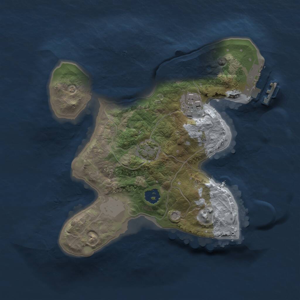 Rust Map: Procedural Map, Size: 2000, Seed: 166014984, 4 Monuments