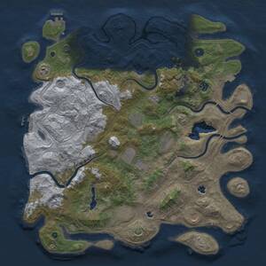 Thumbnail Rust Map: Procedural Map, Size: 4500, Seed: 572589681, 17 Monuments