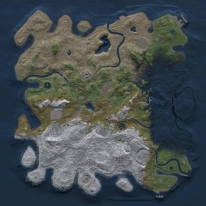 Thumbnail Rust Map: Procedural Map, Size: 4500, Seed: 481489, 16 Monuments