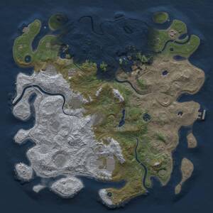 Thumbnail Rust Map: Procedural Map, Size: 4500, Seed: 1552584161, 17 Monuments