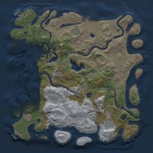 Thumbnail Rust Map: Procedural Map, Size: 4250, Seed: 2034273797, 15 Monuments