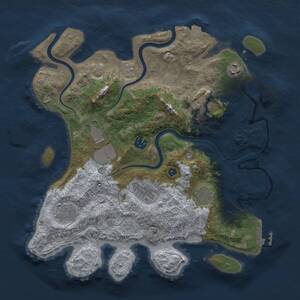 Thumbnail Rust Map: Procedural Map, Size: 3570, Seed: 63051, 13 Monuments