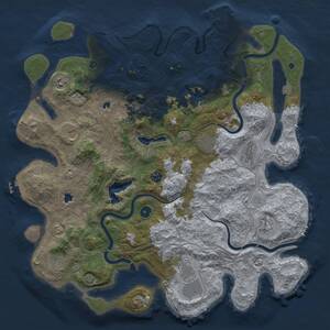 Thumbnail Rust Map: Procedural Map, Size: 4500, Seed: 1093507148, 15 Monuments