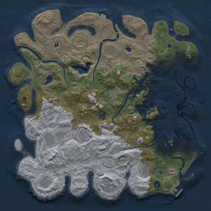 Thumbnail Rust Map: Procedural Map, Size: 4500, Seed: 1735982509, 17 Monuments