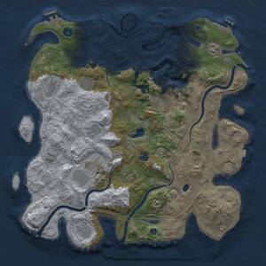 Thumbnail Rust Map: Procedural Map, Size: 4250, Seed: 935069926, 17 Monuments