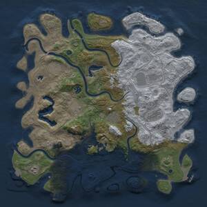 Thumbnail Rust Map: Procedural Map, Size: 4250, Seed: 5755, 15 Monuments