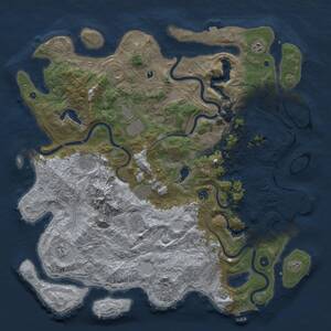Thumbnail Rust Map: Procedural Map, Size: 5000, Seed: 1930364578, 17 Monuments