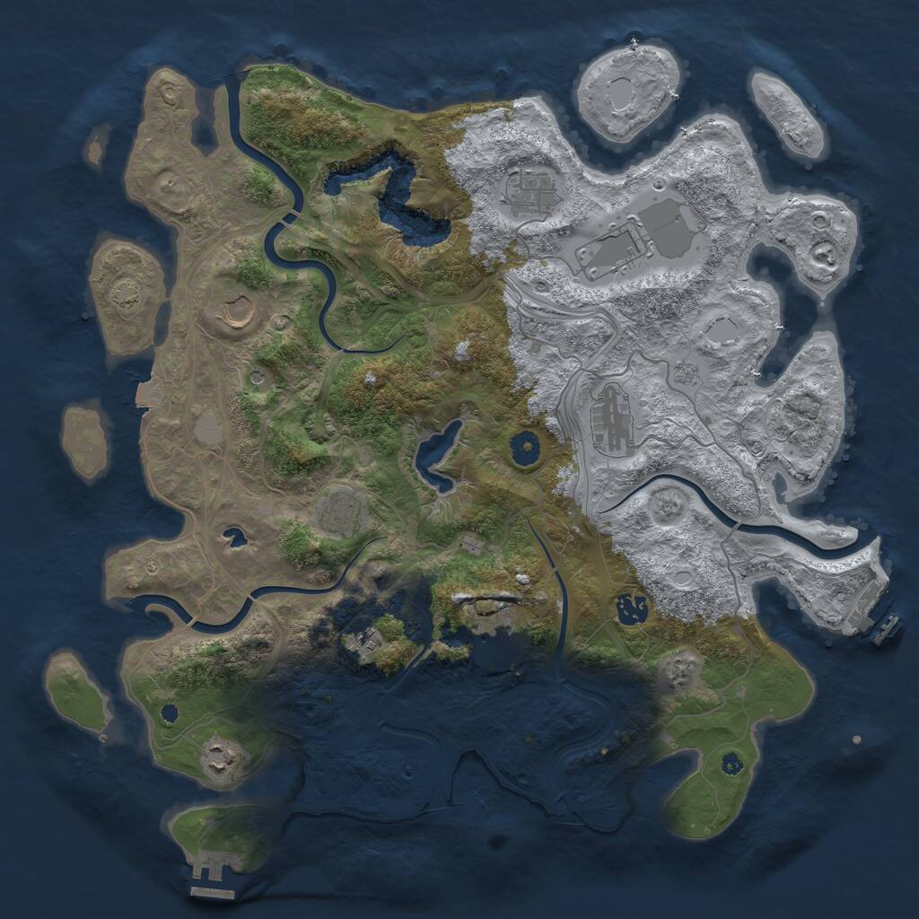 Rust Map: Procedural Map, Size: 4250, Seed: 190209, 15 Monuments