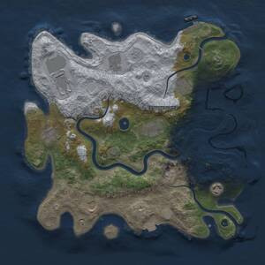 Thumbnail Rust Map: Procedural Map, Size: 3600, Seed: 1198802479, 14 Monuments