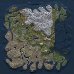 Thumbnail Rust Map: Procedural Map, Size: 4500, Seed: 1608270017, 17 Monuments