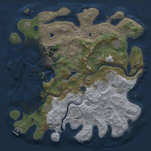 Thumbnail Rust Map: Procedural Map, Size: 4500, Seed: 870799613, 15 Monuments