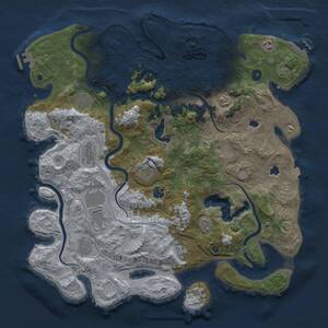 Thumbnail Rust Map: Procedural Map, Size: 4500, Seed: 2119998152, 16 Monuments