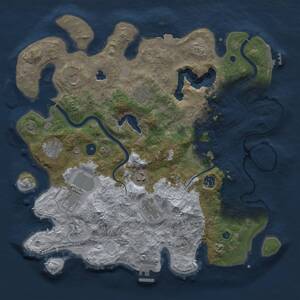 Thumbnail Rust Map: Procedural Map, Size: 4000, Seed: 1341577275, 16 Monuments