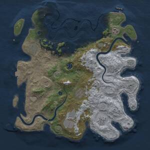 Thumbnail Rust Map: Procedural Map, Size: 3700, Seed: 324720365, 15 Monuments