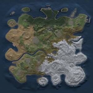 Thumbnail Rust Map: Procedural Map, Size: 3650, Seed: 1777298, 18 Monuments
