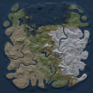 Thumbnail Rust Map: Procedural Map, Size: 5500, Seed: 1983346539, 17 Monuments