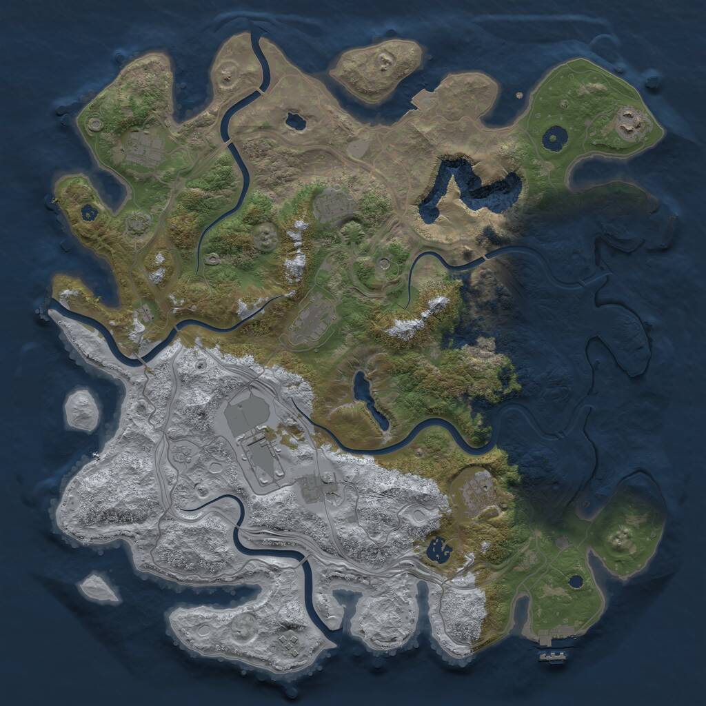 Rust Map: Procedural Map, Size: 4250, Seed: 187205108, 15 Monuments