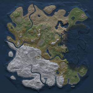 Thumbnail Rust Map: Procedural Map, Size: 4250, Seed: 187205108, 15 Monuments