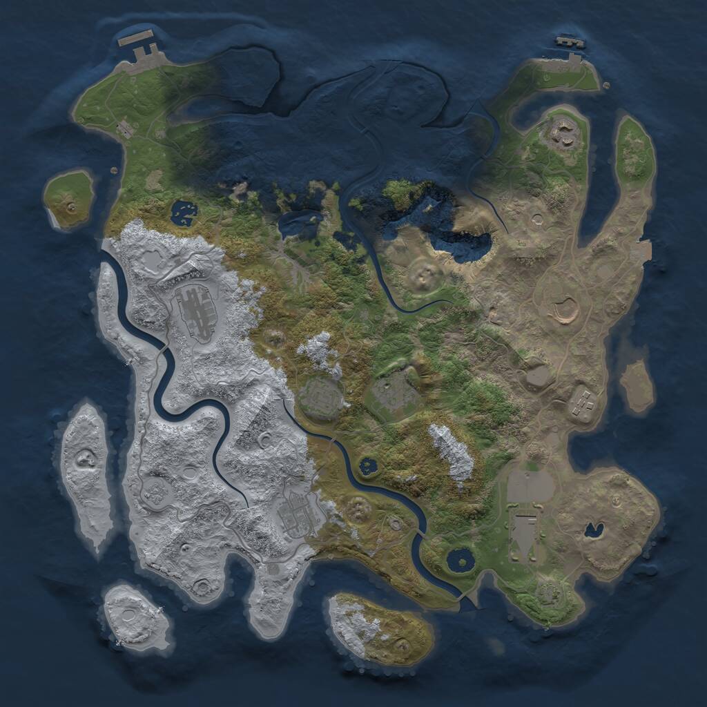 Rust Map: Procedural Map, Size: 4000, Seed: 1718921856, 15 Monuments