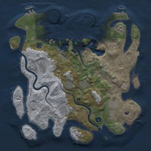 Thumbnail Rust Map: Procedural Map, Size: 4000, Seed: 1718921856, 15 Monuments