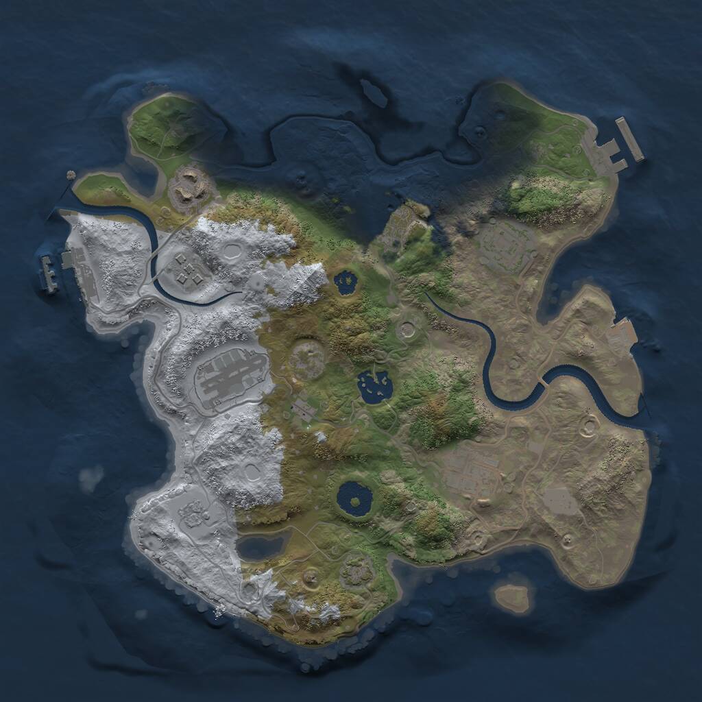 Rust Map: Procedural Map, Size: 3000, Seed: 1474555862, 13 Monuments